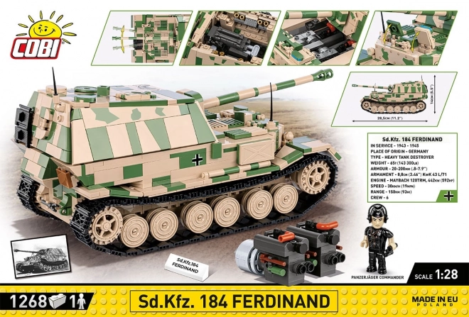 COBI 2583 II WW Sd. Kfz. 184 Ferdinand, 1:28, 1268 k, 1 f