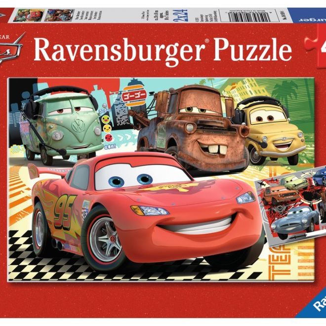 RAVENSBURGER Puzzle Auta 2: Výlet do Evropy 2x24 dílků