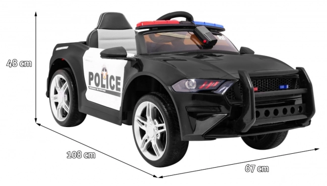 Dětské elektrické auto GT Sport Police Černé