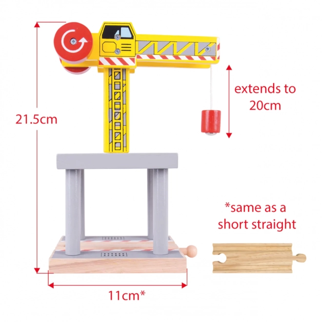 Bigjigs Rail Velký jeřáb žlutý