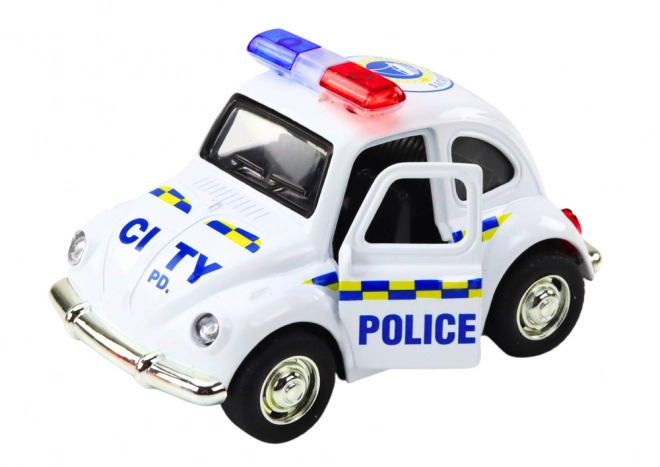 Policejní auto Classic 1:38 Drive Lights Sounds White