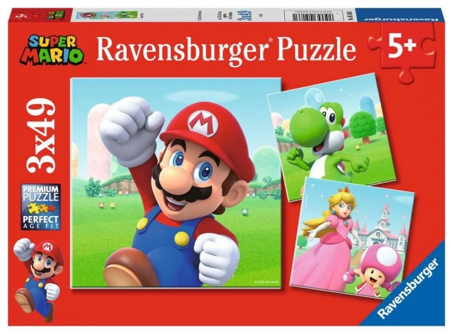 RAVENSBURGER Puzzle Super Mario 3x49 dílků