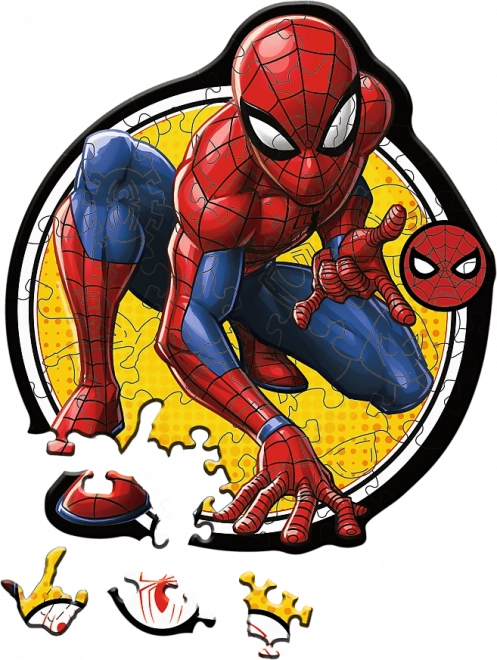 Dřevěné puzzle junior Spiderman 50 dílků