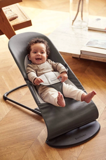 BABYBJORN - Lehátko BALANCE SOFT COTTON/JERSEY - růžová/šedá – Šedá / šedá