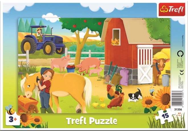 TREFL Puzzle Na farmě 15 dílků