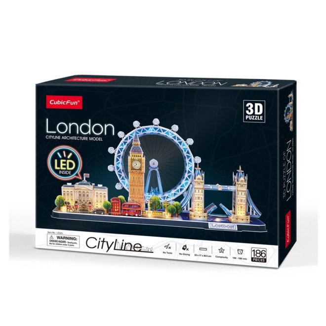 3D puzzle City line - Londýn s led
