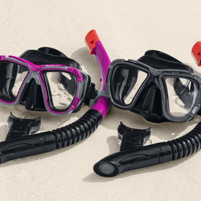 Bestway Šnorchlová maska na plavání pro děti a dospělé 24021 – červená