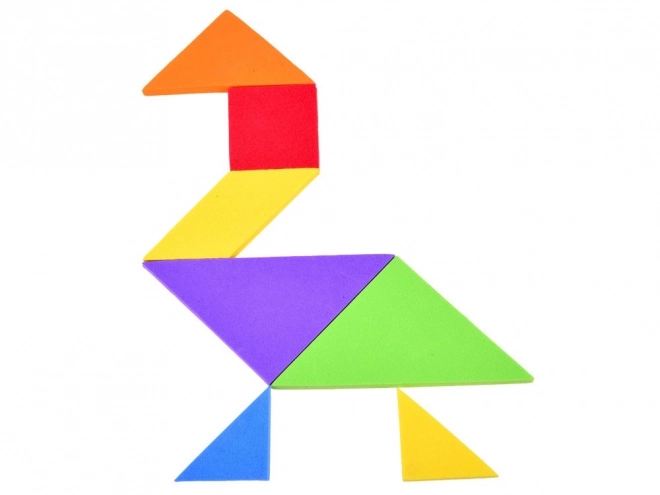 Barevná logická skládanka Tangram z měkké pěny