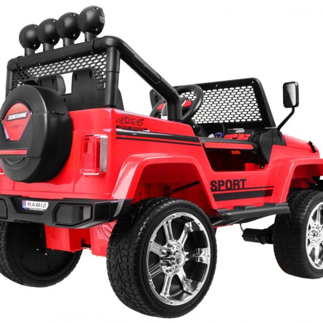 Terénní auto Raptor Drifter Red + Dálkové ovládání + Pohon 4x4 + Úložný prostor + Pomalý start + MP3 LED dioda