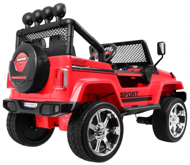 Terénní auto Raptor Drifter Red + Dálkové ovládání + Pohon 4x4 + Úložný prostor + Pomalý start + MP3 LED dioda