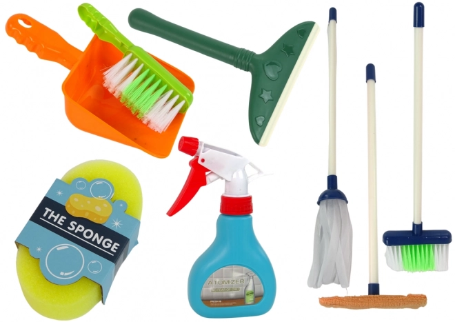 Úklidová sada 11 kusů pro čištění domácnosti Mop Broom Bucket