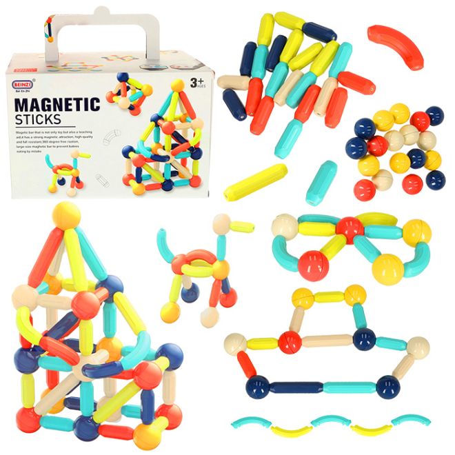 Magnetické kostky pro malé děti 64 kusů v krabici