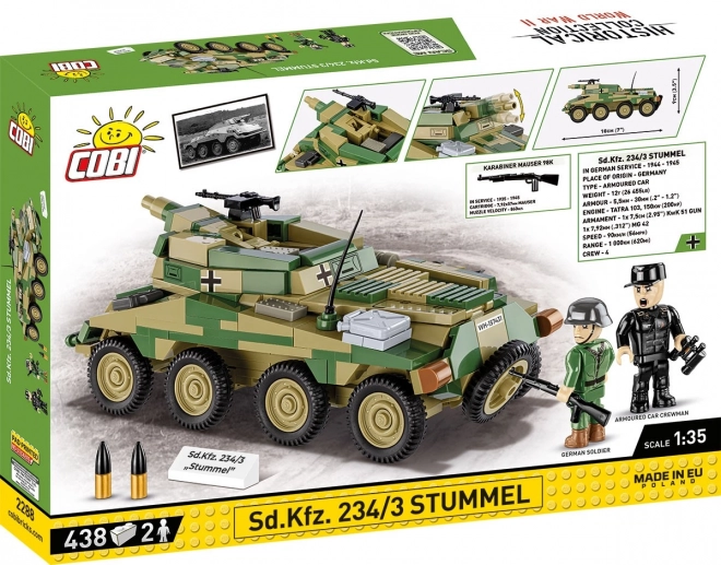 COBI 2288 II WW Sd. Kfz 234/3 Stummel, 1:35, 438 k, 2 f