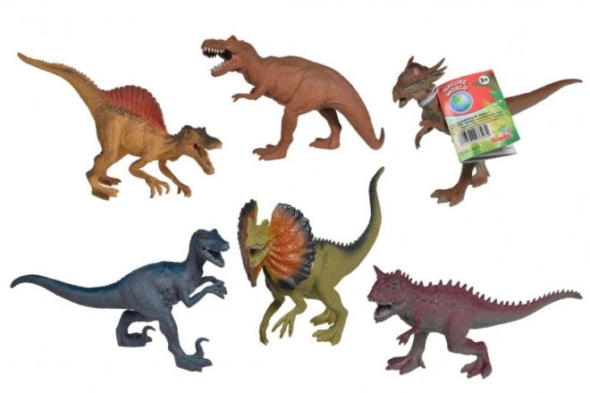 Gumový dinosaurus 17-22cm, 6 druhů