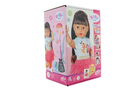 Starší sestřička BABY born Play & Style, brunetka, 43 cm