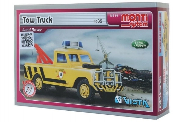 Stavebnice Monti System MS 56 Tow Truck Land Rover 1:35 v krabici 22x15x6cm