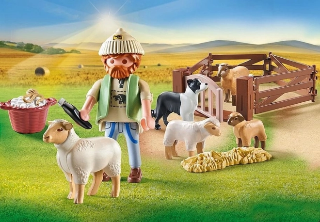 Country 71444 Sada figurek mladého ovčáka s ovcemi