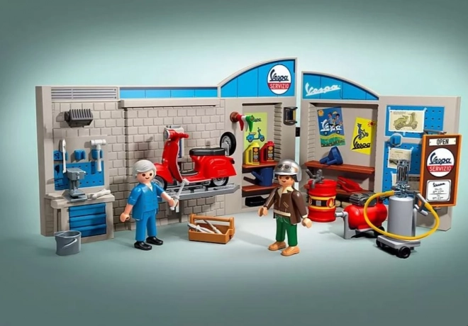 Garáž Vespa z 60. let od PLAYMOBIL