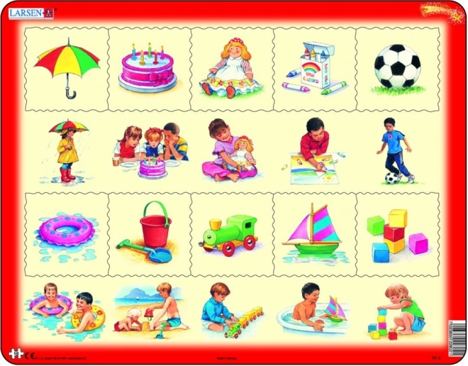 Výukové puzzle pro děti s tématy činností od LARSEN