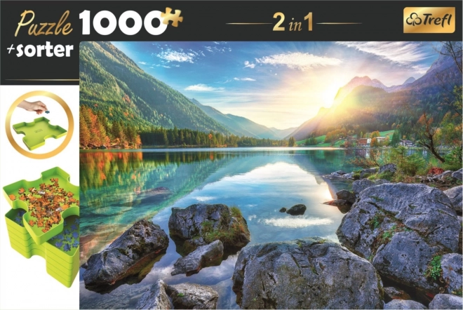 TREFL Puzzle s třídičem 2v1 Jezero Hintersee, Německo 1000 dílků