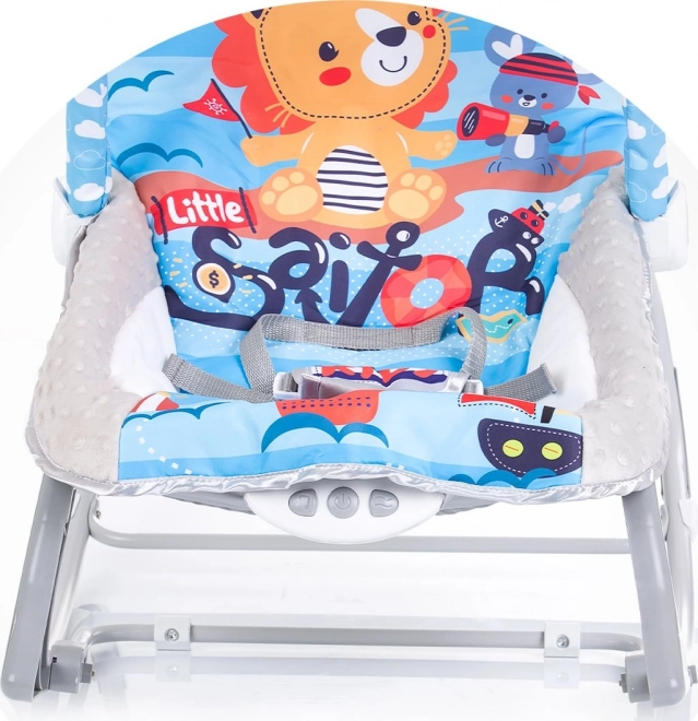 CHIPOLINO Kojenecké lehátko vibrující 2v1 Baby Spa Blue