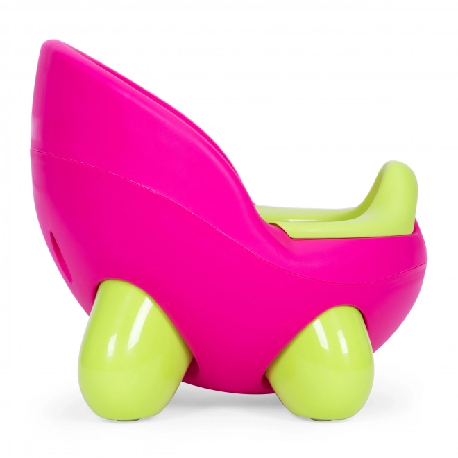 Dětský nočník s ergonomickou opěrkou ECOTOYS růžovo-zelený