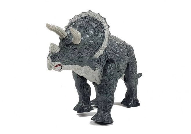 Velký dinosaurus na baterie Triceratops Grey