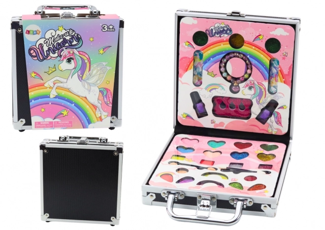 Beauty Set in a Suitcase Shadows Glitters Laky Black