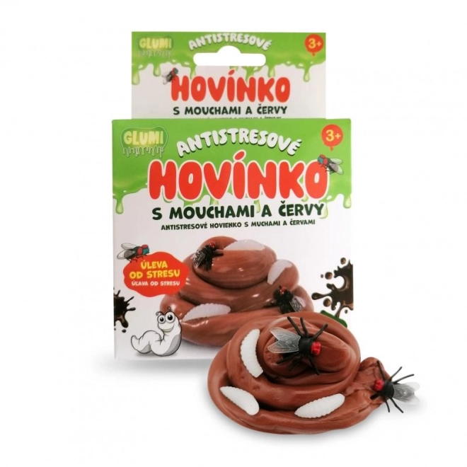 Glumi antistresová hračka s mouchami a červy