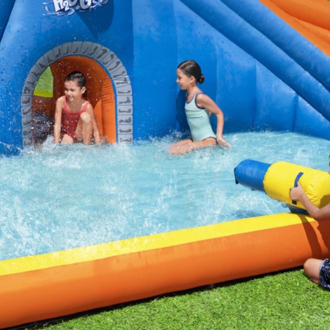 Vodní zábavní park BESTWAY pro děti 5+ Skluzavka + basketbalový koš + tunel + sprcha