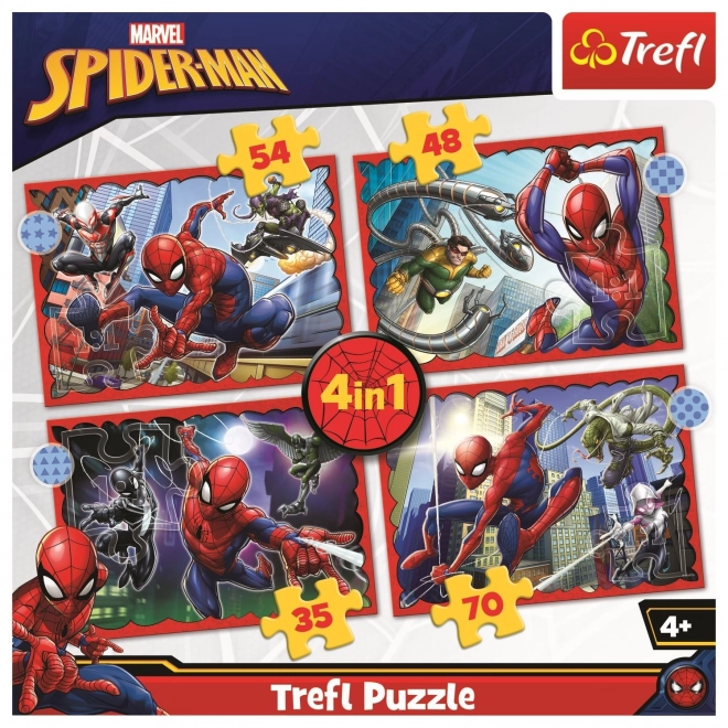 Puzzle 4v1 Hrdinný Spider-Man