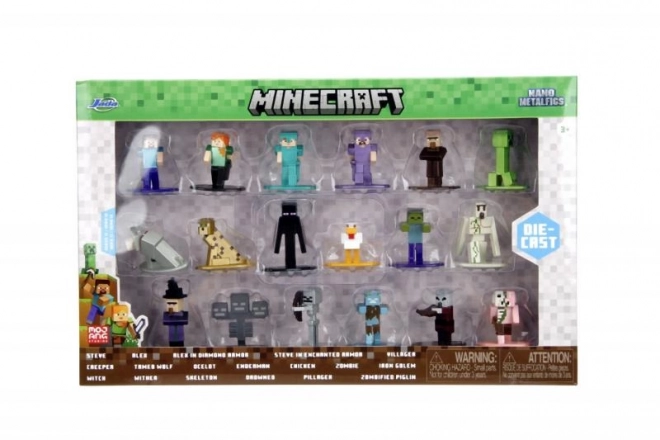 Minecraft Kovové sběratelské nanofigurky 18 ks, wave 12