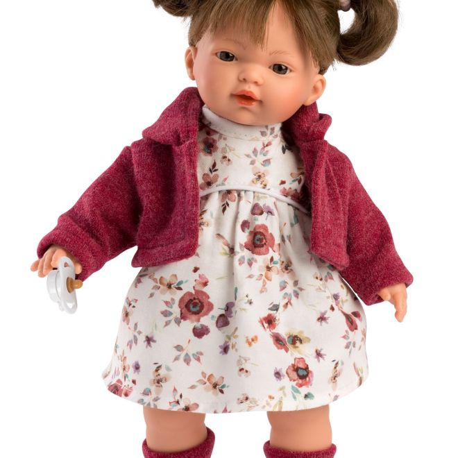 Llorens 33146 VERA - realistická panenka se zvuky a měkkým látkovým tělem - 33 cm