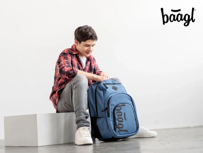 BAAGL 3 SET Coolmate Ocean Blue: batoh, penál, sáček