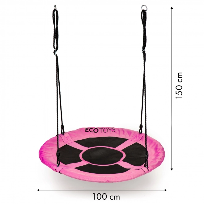 Zahradní houpačka Čapí hnízdo 100cm ECOTOYS Pink