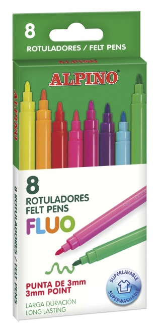 Fluorescenční fixy Alpino - 8 kusů