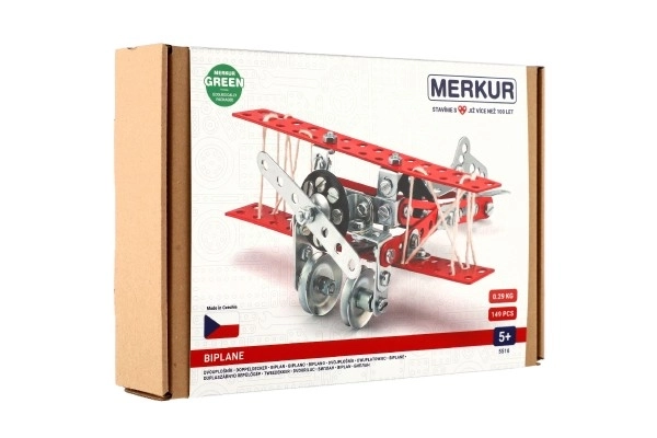 Stavebnice MERKUR 051 Dvouplošník 149ks v krabici 26x18x5,5cm