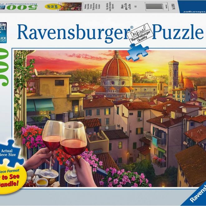 RAVENSBURGER Puzzle Útulná místa: Terasa ve Florencii XXL 500 dílků