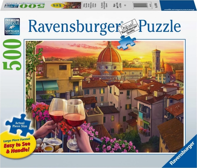 RAVENSBURGER Puzzle Útulná místa: Terasa ve Florencii XXL 500 dílků