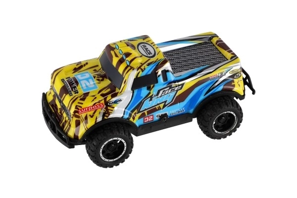 Auto RC Pick-up terénní 27MHz plast 17cm dobíjecí pack+baterie v krabici 26x11x13cm