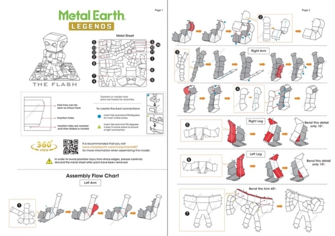 METAL EARTH 3D puzzle Justice League: The Flash figurka