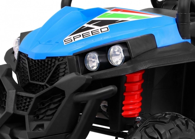 Grand Buggy Strong Lift pro děti Modrá + pohon 4x4 + dálkové ovládání + nosič zavazadel + rádio MP3 + LED dioda