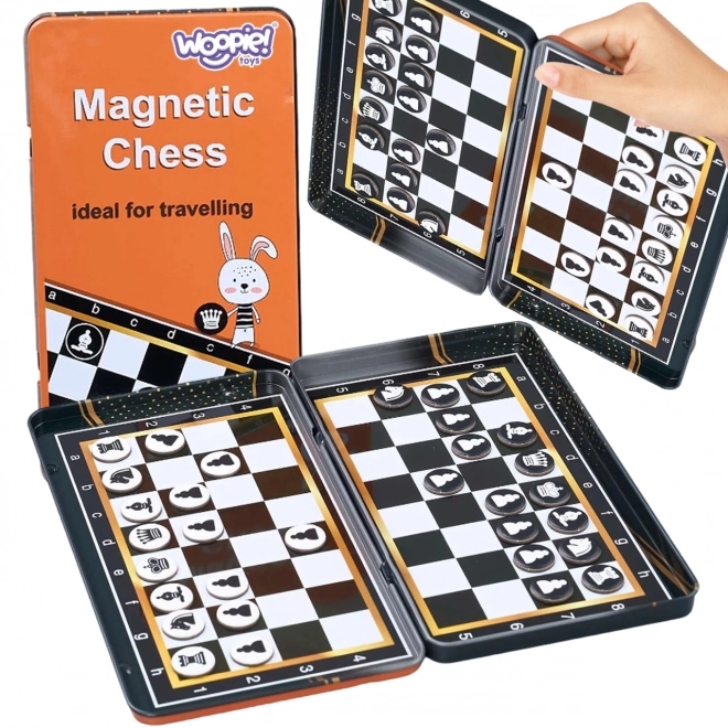 Woopie IQ magnetické cestovní šachy a dáma 2v1