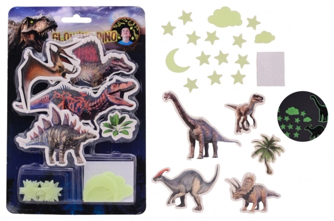 Svítící dinosauři na stěnu