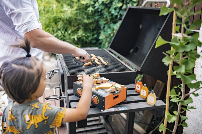 Dřevěný BBQ gril set