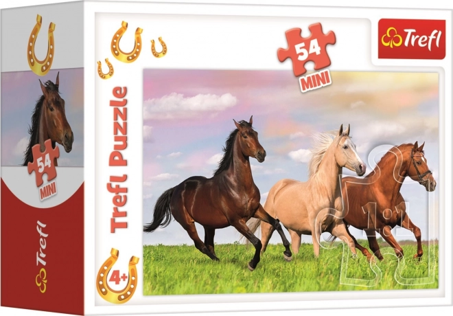 TREFL Puzzle Svět koní: Cvalem přes louku 54 dílků