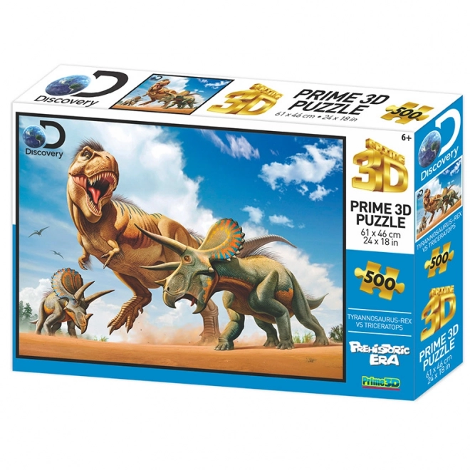 3D puzzle T-Rex vs. Triceratops 500 dílků