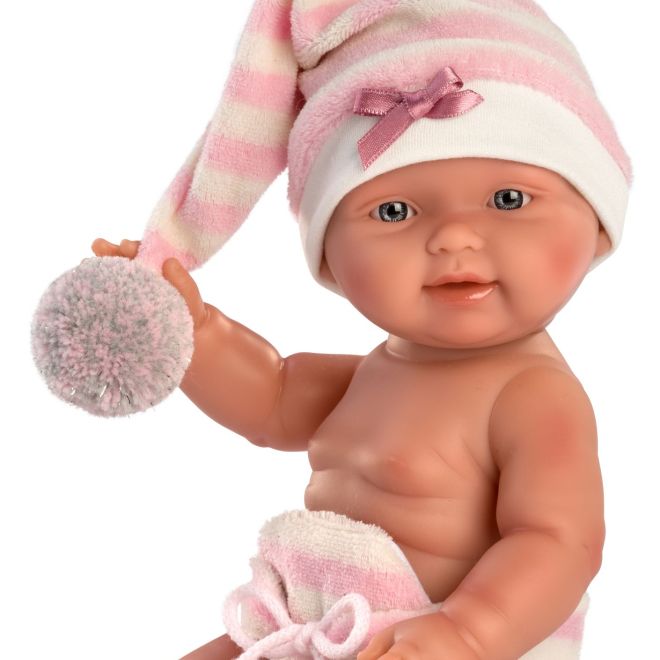 Llorens 26314 NEW BORN HOLČIČKA - realistická panenka miminko s celovinylovým tělem - 26 cm