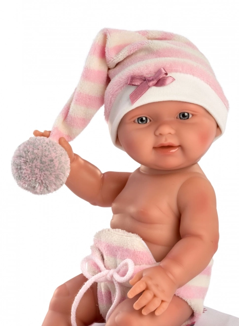 Llorens 26314 NEW BORN HOLČIČKA - realistická panenka miminko s celovinylovým tělem - 26 cm