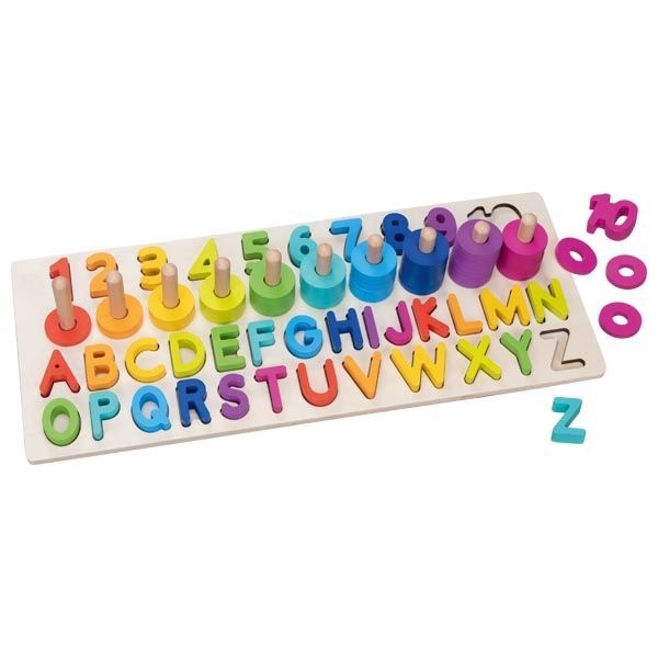 Montessori alfanumerické puzzle, písmena a číslice